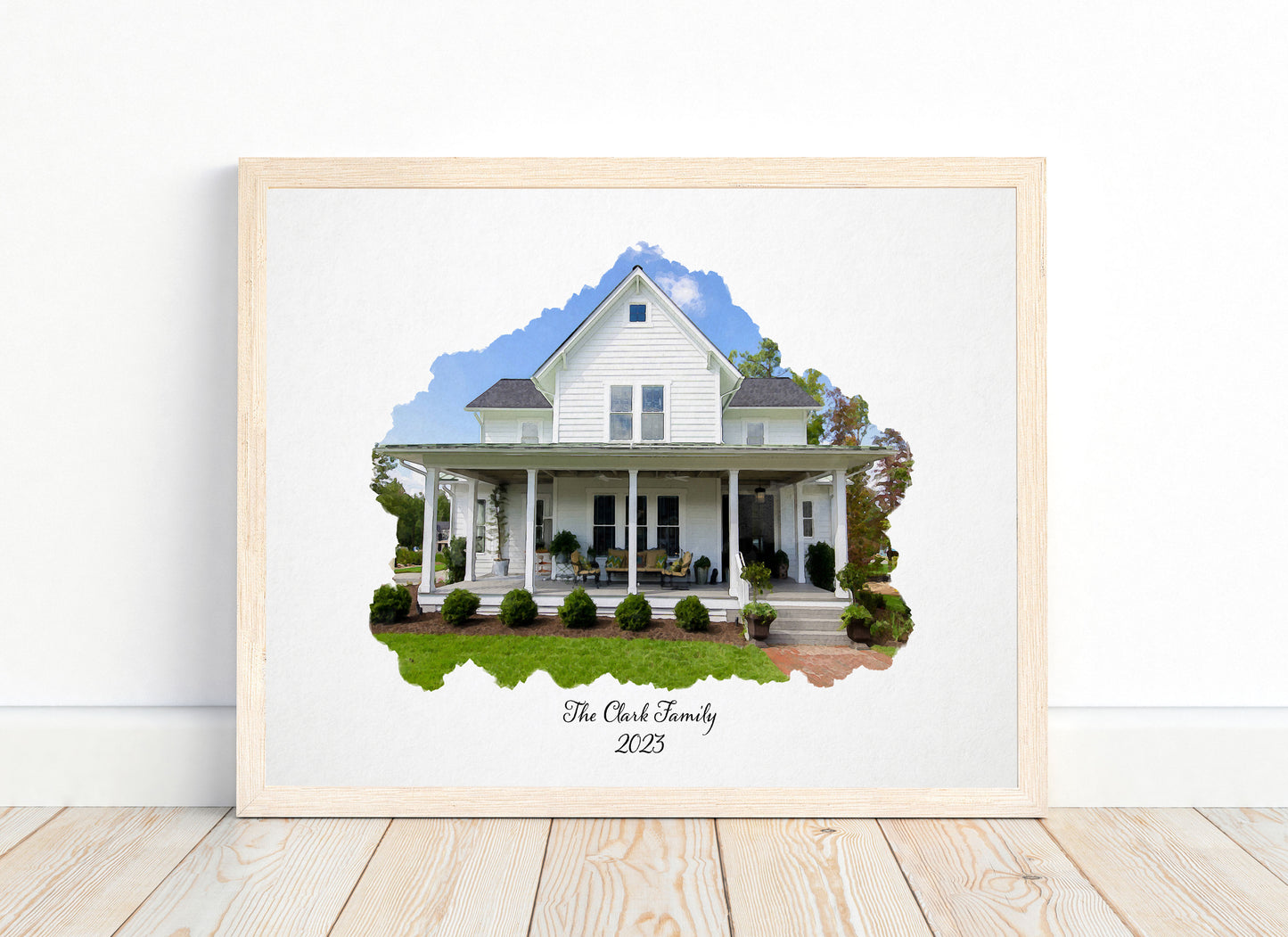 Custom Home Watercolor Portrait