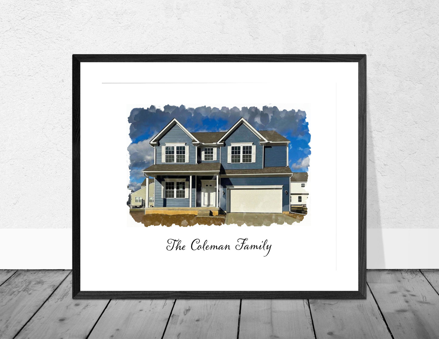 Custom Home Watercolor Portrait