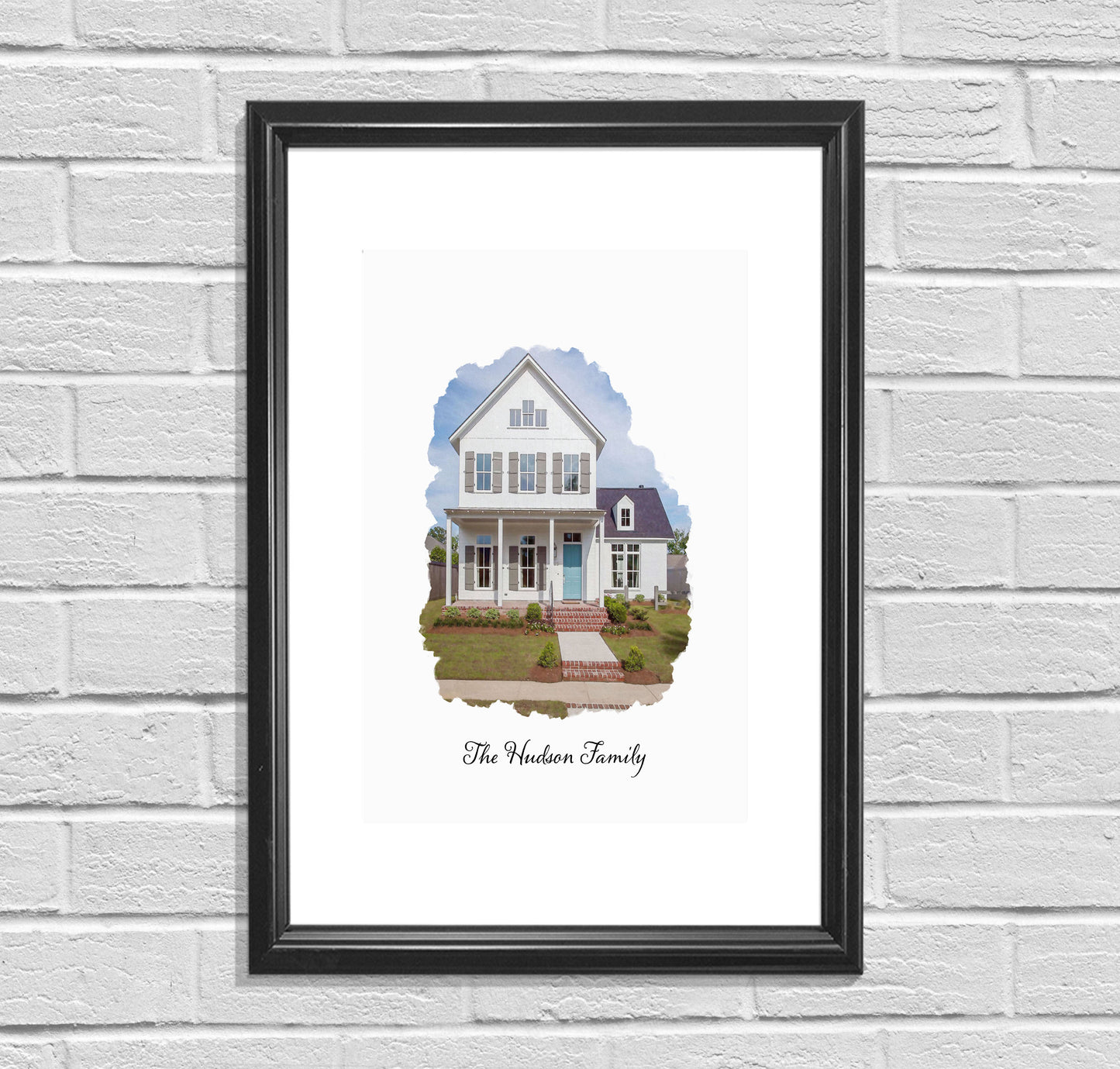 Custom Home Watercolor Portrait